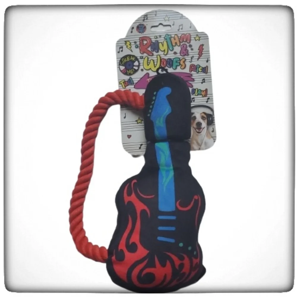 HP 👏 Bow Wow Rhythm & Woofs Guitar Squeak Toy-OS
